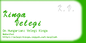 kinga velegi business card